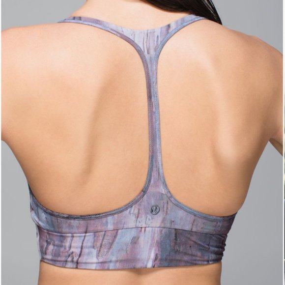 Lululemon Retreat Bra Mini Hazy Horizon Storm Mauve Bark Berry/Black 2 - Picture 4 of 16